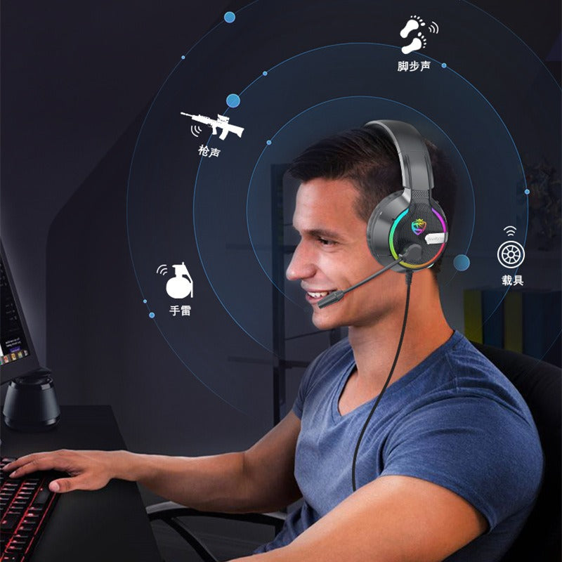 Soulbytes S19 Wired RGB Gaming Headset — Surround Sound for PC & Console