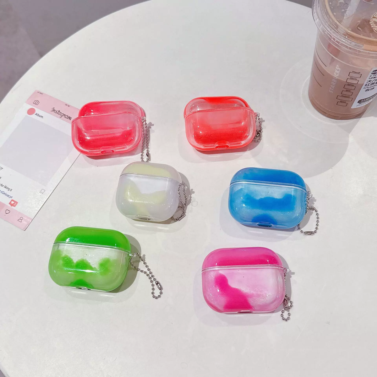 Luminous Flowing Sand AirPods Case — Fluorescent Glow Protective Cover