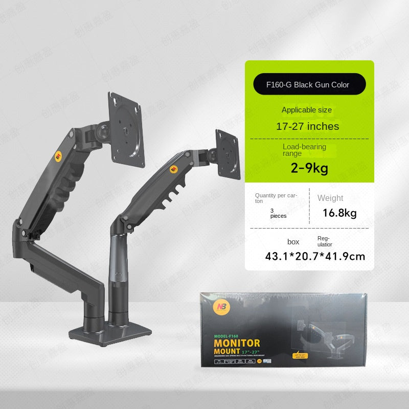 Dual Monitor Stand — Adjustable Swivel Rotating Arm for Two Screens