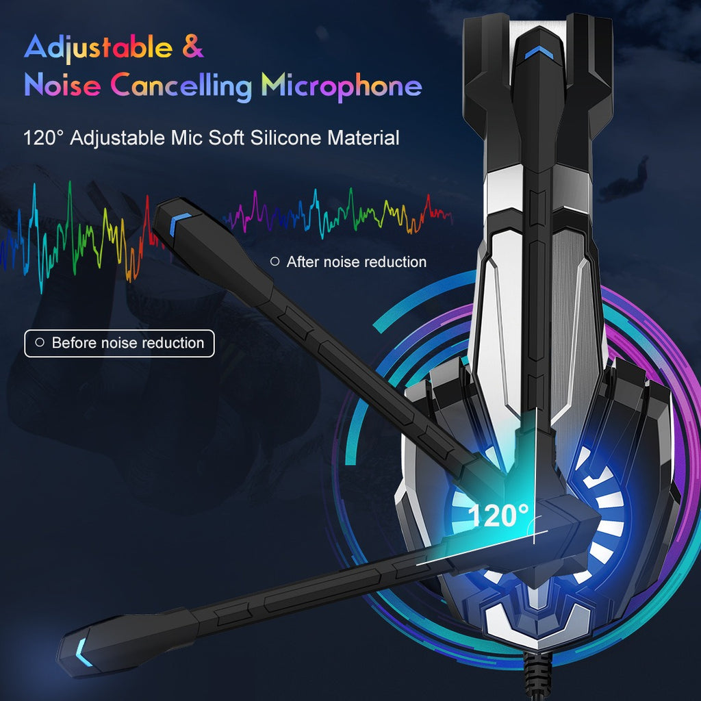 S9 Wired RGB Gaming Earphones — Over-Ear Esports Headset with LED Light