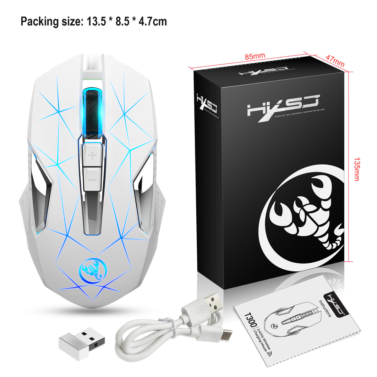 Wireless 2.4G RGB Mouse — 7-Color Backlit Office & Home Mouse