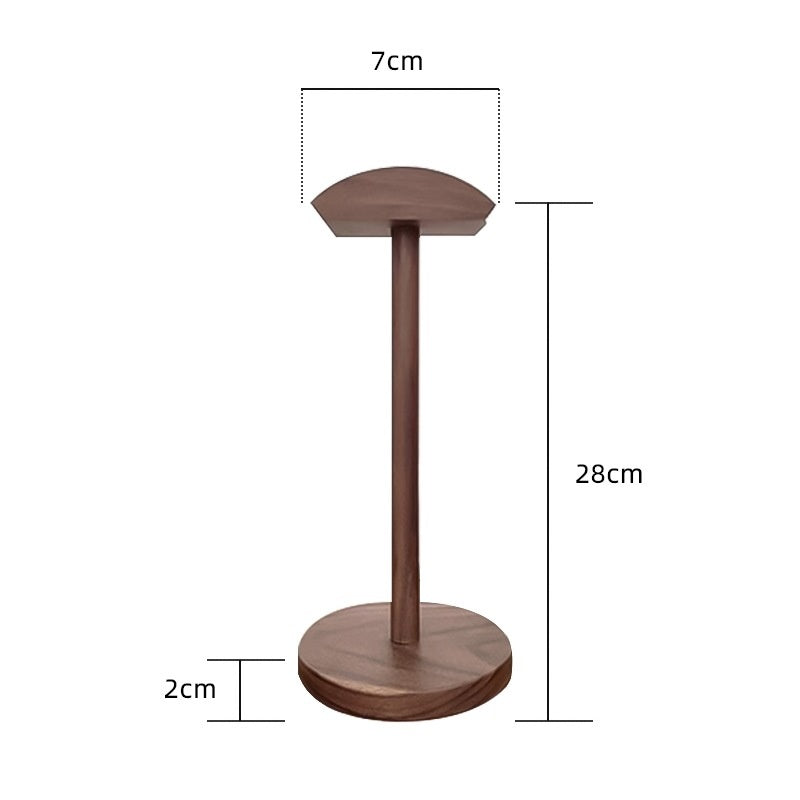 Wooden Headset Stand — Desktop Gaming Headphone Display & Storage Rack