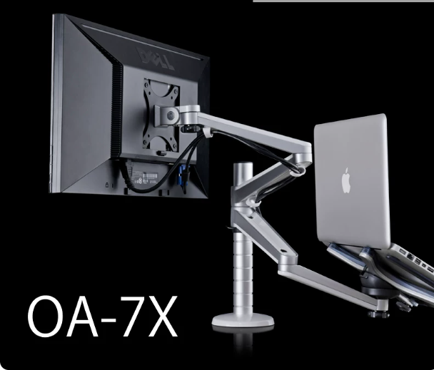 Dual Monitor Arm Stand — Aluminum Adjustable Desktop Mount for Two Screens
