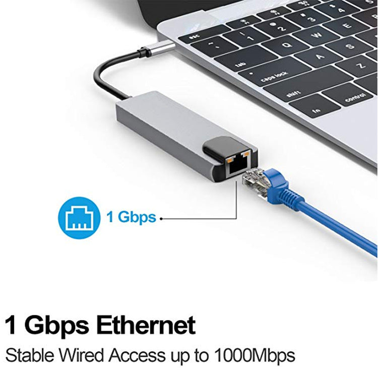 USB-C to HDMI 4K Docking Station — Gigabit Ethernet & USB 3.0 Hub All-in-One