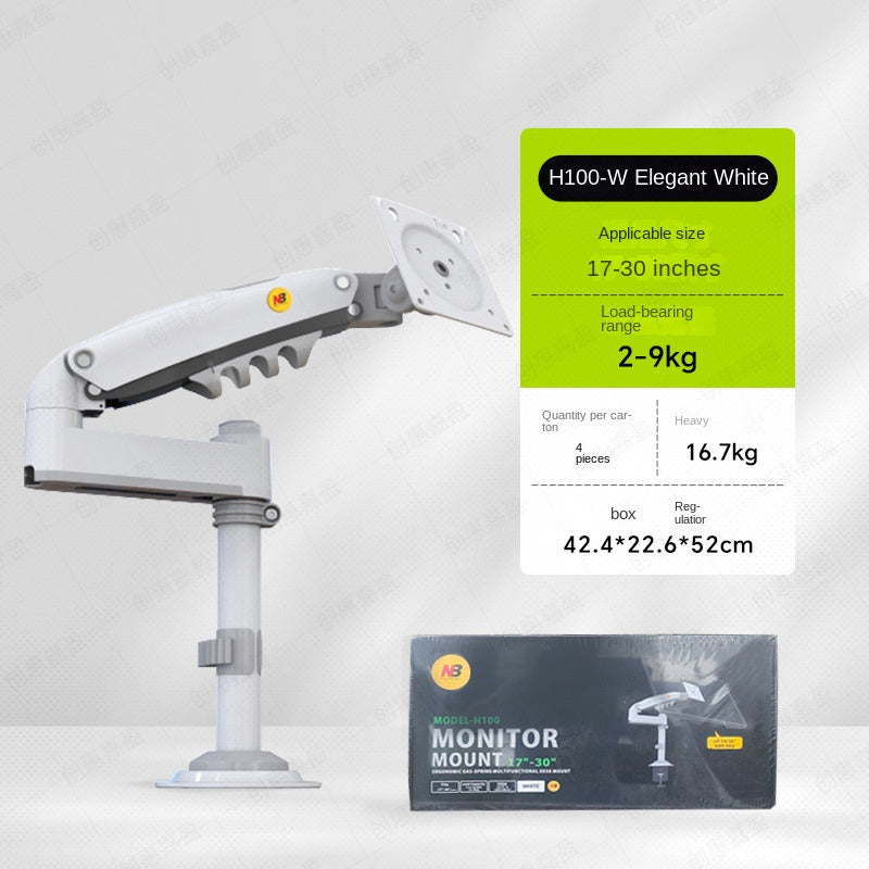 NBH100 Single Monitor Arm — Adjustable Desk Mount with Reversible Bracket