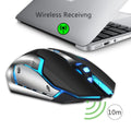 Wireless Rechargeable RGB Gaming Mouse — 2.4G Silent Mouse with 600mAh Battery