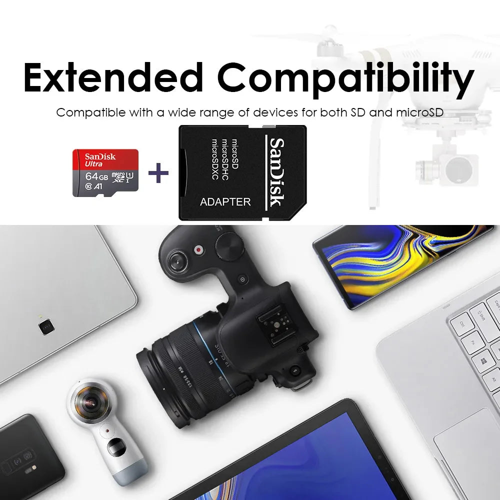 Micro SD Card — 64GB 128GB 256GB 512GB 1TB High-Speed Memory Card for Phone, Drone & Dash Cam