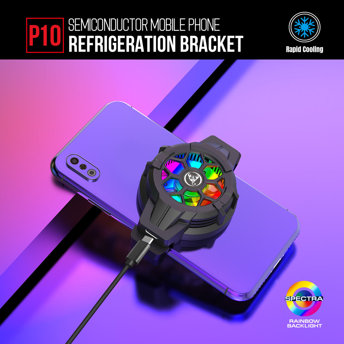 Gaming Phone Cooling Clip — Semiconductor Heat Dissipation for Mobile Gaming