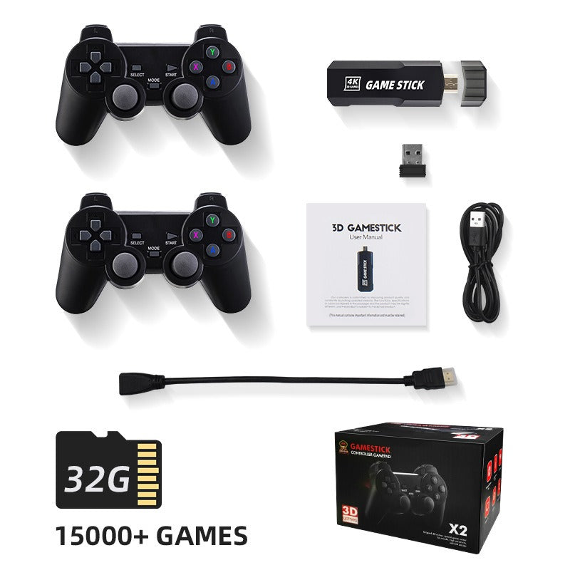 Retro Mini Gaming Console — HD Wireless TV Game System with Classic Preloaded Games