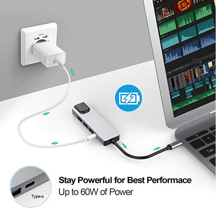 USB-C to HDMI 4K Docking Station — Gigabit Ethernet & USB 3.0 Hub All-in-One