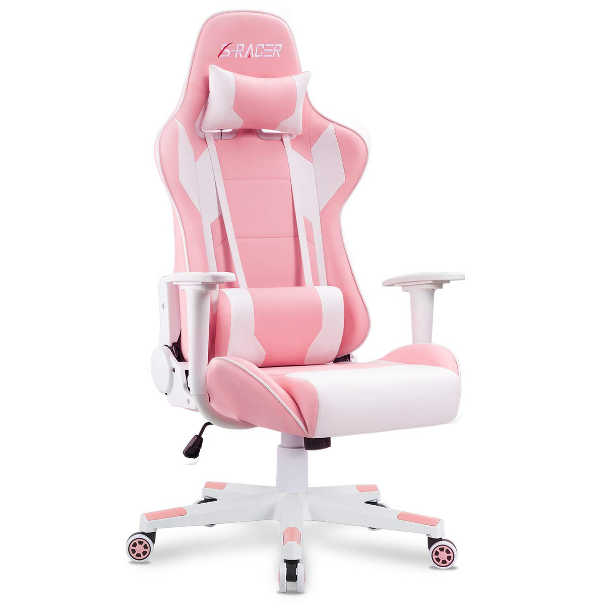 Homall Gaming Chair, Ergonomic Faux Leather High Back Office Chair, White