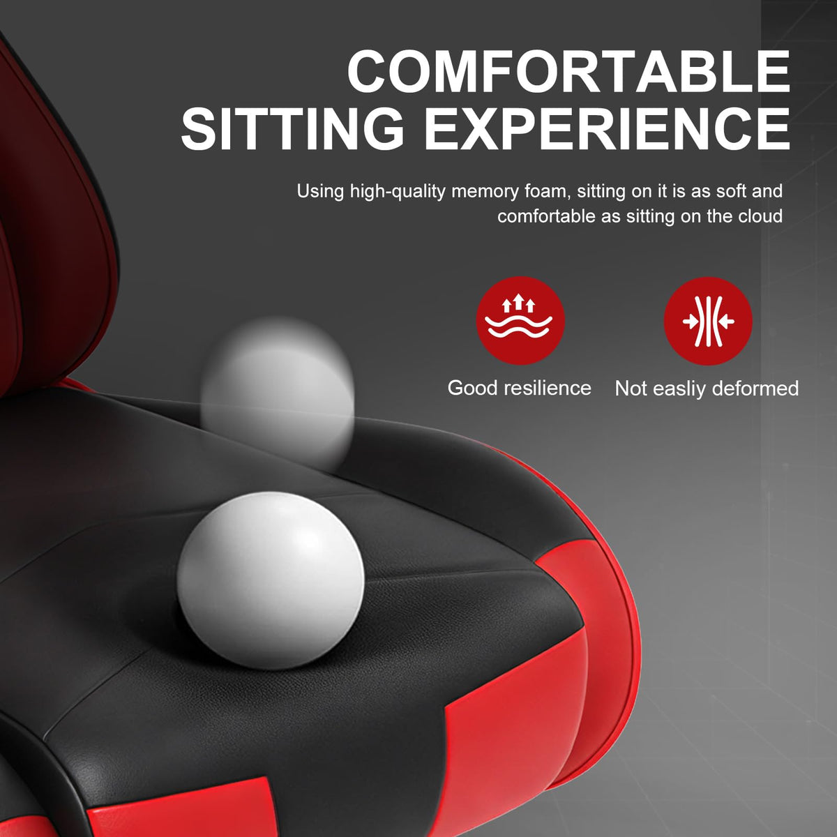 GTPLAYER Gaming Chair with Footrest, Ergonomic Computer Game Desk Chair, Reclining Gamer Chair Seat Height Adjustment, Swivel Rocker with Headrest and Lumbar (Blue)