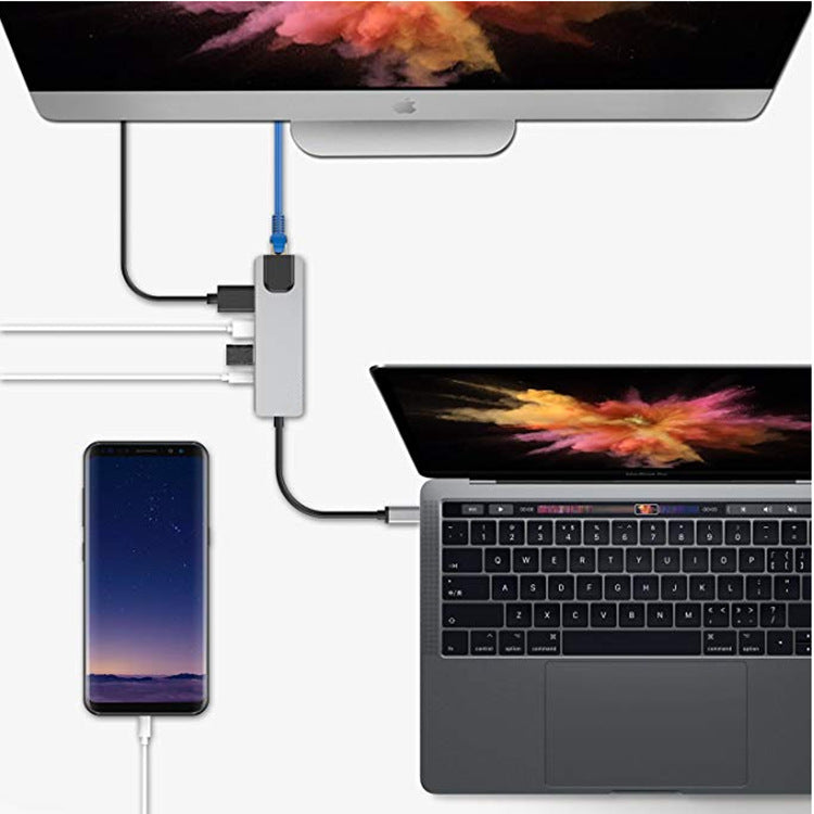USB-C to HDMI 4K Docking Station — Gigabit Ethernet & USB 3.0 Hub All-in-One
