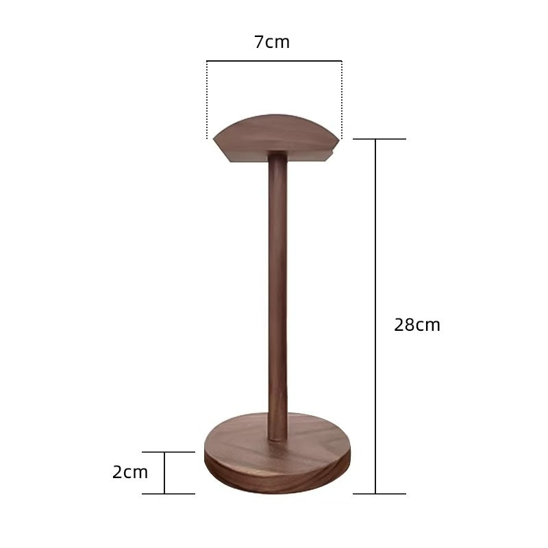 Wooden Headset Stand — Desktop Gaming Headphone Display & Storage Rack