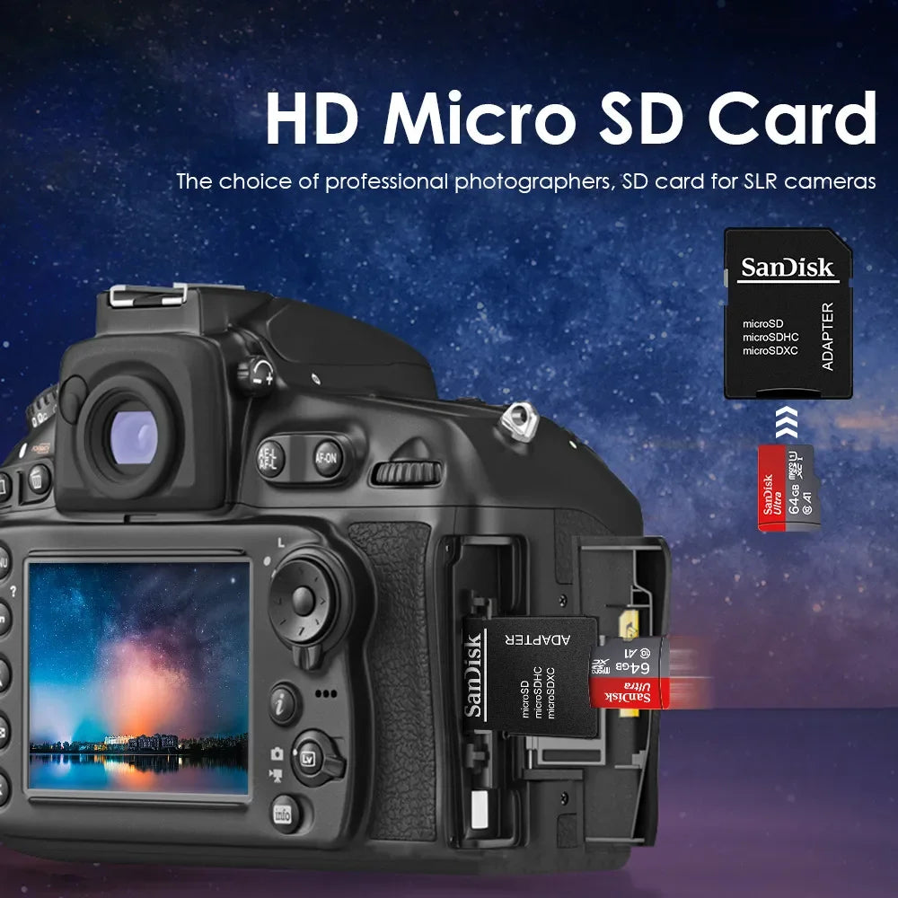 Micro SD Card — 64GB 128GB 256GB 512GB 1TB High-Speed Memory Card for Phone, Drone & Dash Cam