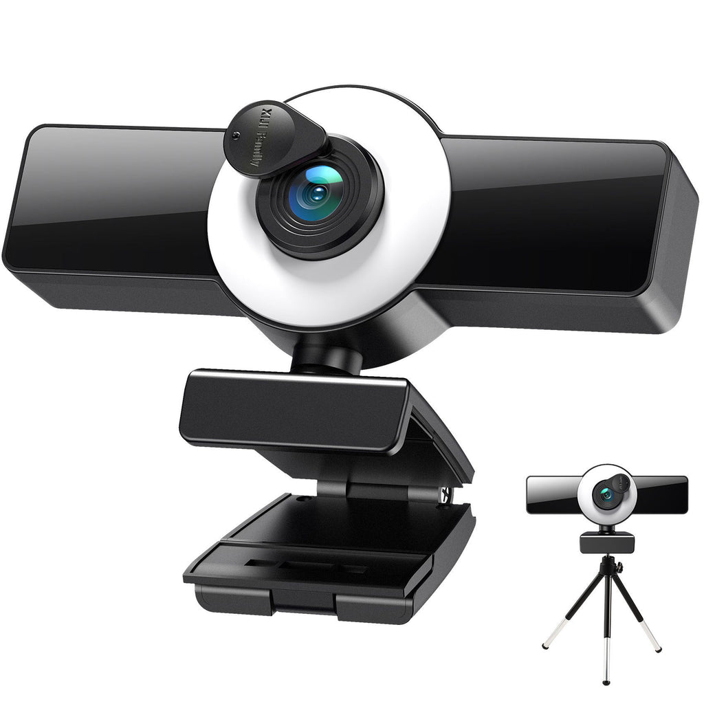 4K Autofocus Webcam with Fill Light — HD Streaming & Video Calls