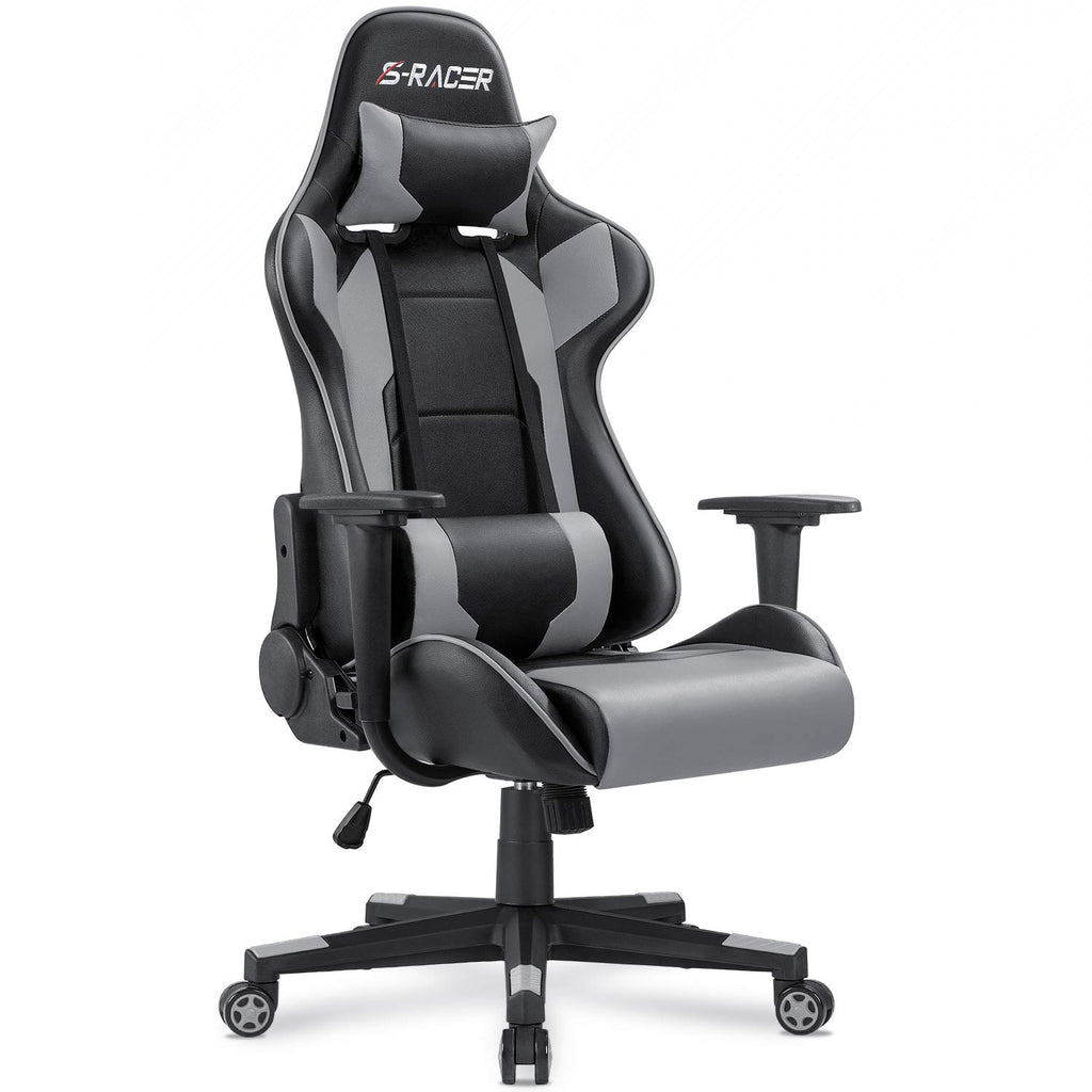 Homall Gaming Chair, Ergonomic Faux Leather High Back Office Chair, White