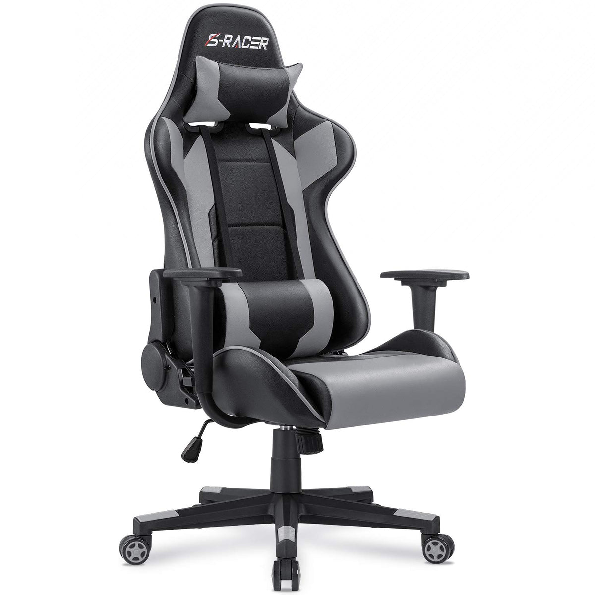 Homall Gaming Chair, Ergonomic Faux Leather High Back Office Chair, White