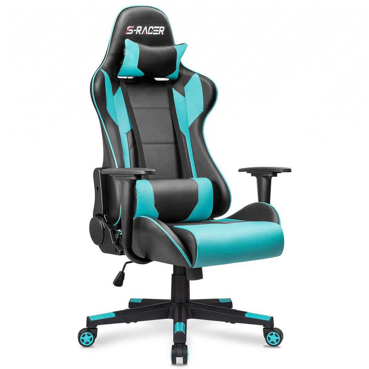 Homall Gaming Chair, Ergonomic Faux Leather High Back Office Chair, White