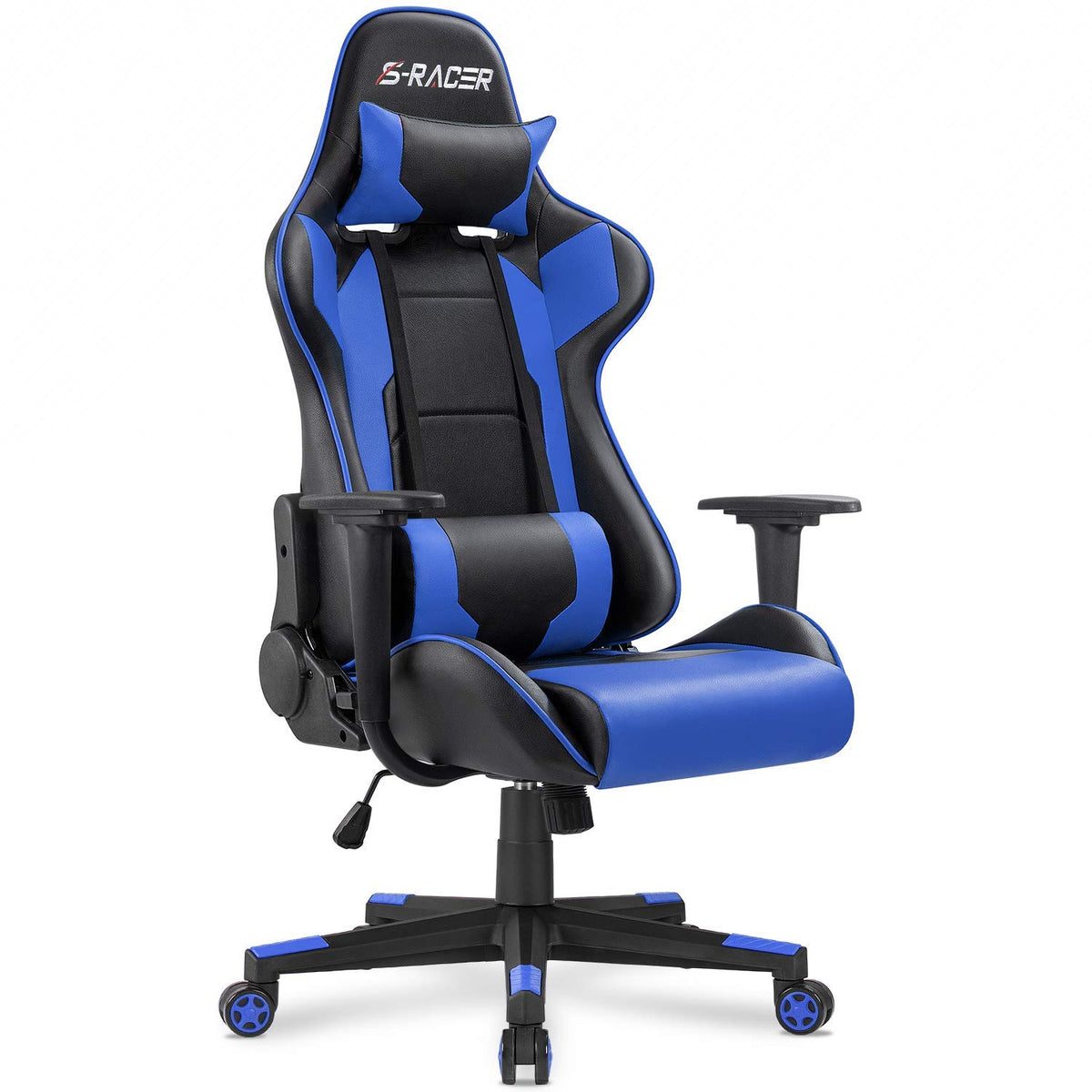 Homall Gaming Chair, Ergonomic Faux Leather High Back Office Chair, White