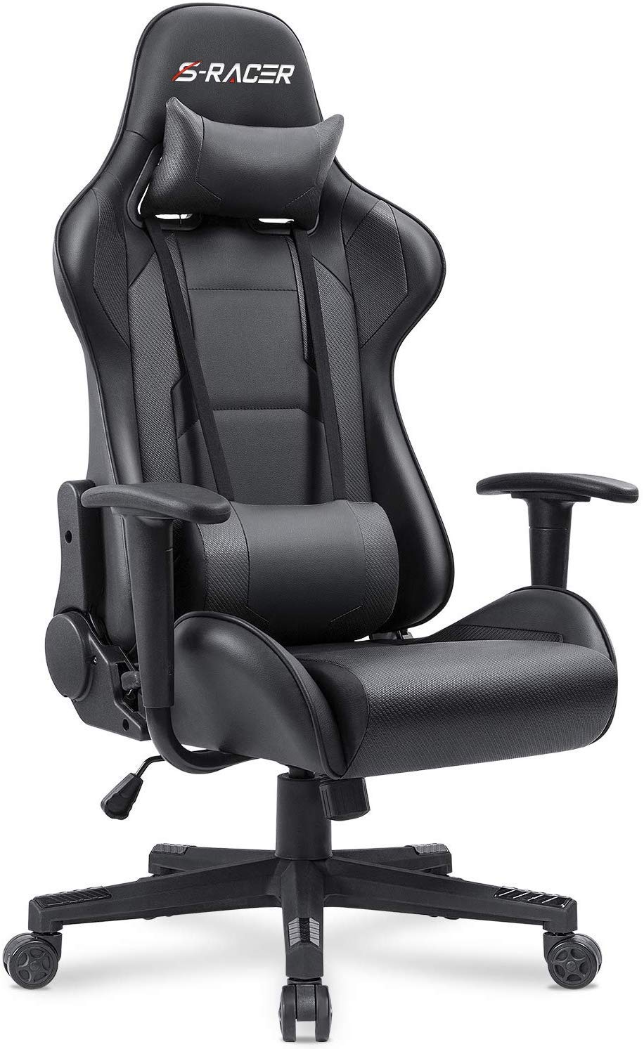 Homall Gaming Chair, Ergonomic Faux Leather High Back Office Chair, White