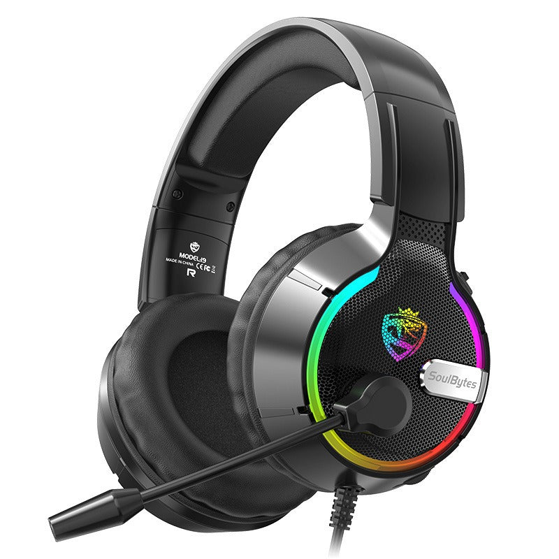 Soulbytes S19 Wired RGB Gaming Headset — Surround Sound for PC & Console