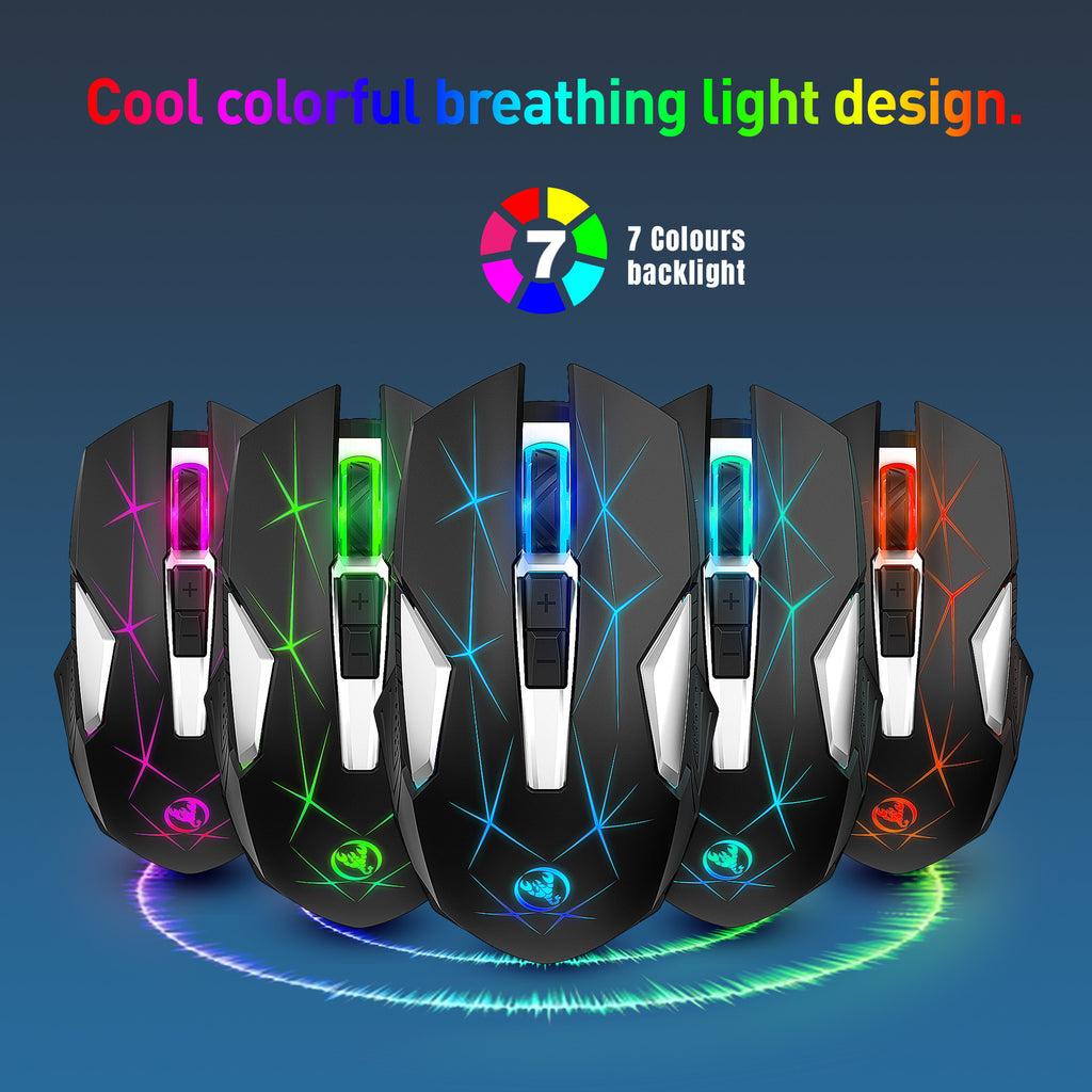 Wireless 2.4G RGB Mouse — 7-Color Backlit Office & Home Mouse