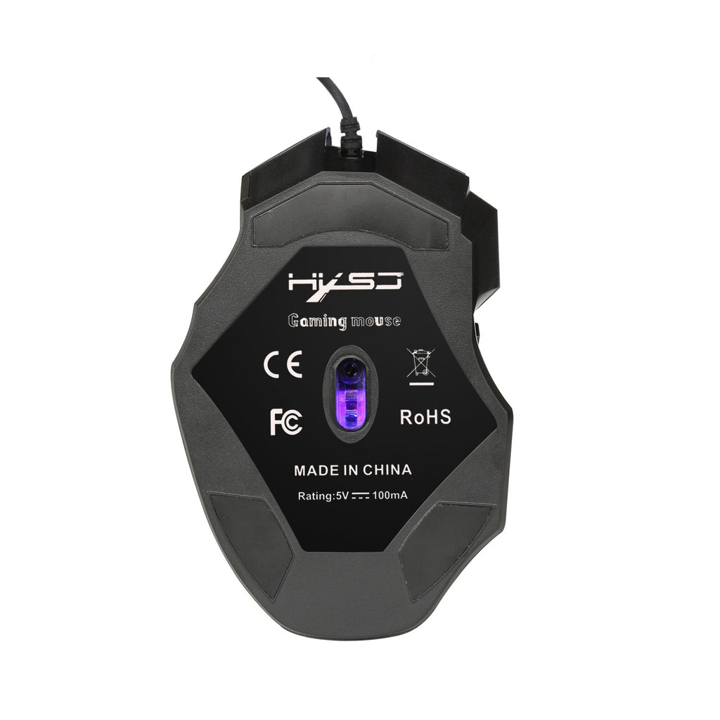 A868 RGB 7D Wired Gaming Mouse — Fire Key & Colorful LED Lighting