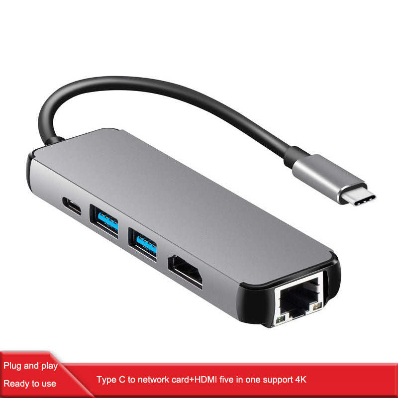USB-C to HDMI 4K Docking Station — Gigabit Ethernet & USB 3.0 Hub All-in-One