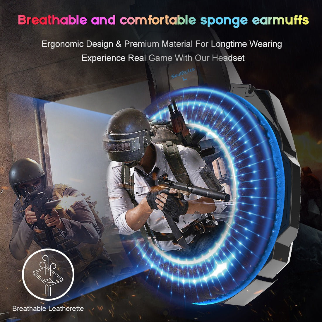 S9 Wired RGB Gaming Earphones — Over-Ear Esports Headset with LED Light