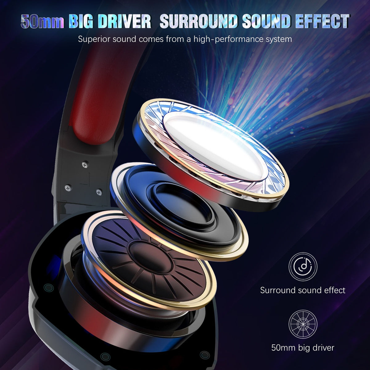 S11 Wired RGB Gaming Earphones — Over-Ear Esports Headset with Volume Control