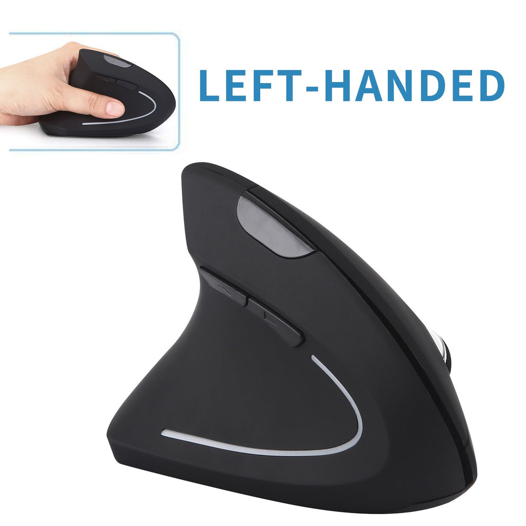 Ergonomic Left-Handed Wireless Vertical Mouse — Rechargeable Office & Esports Mouse