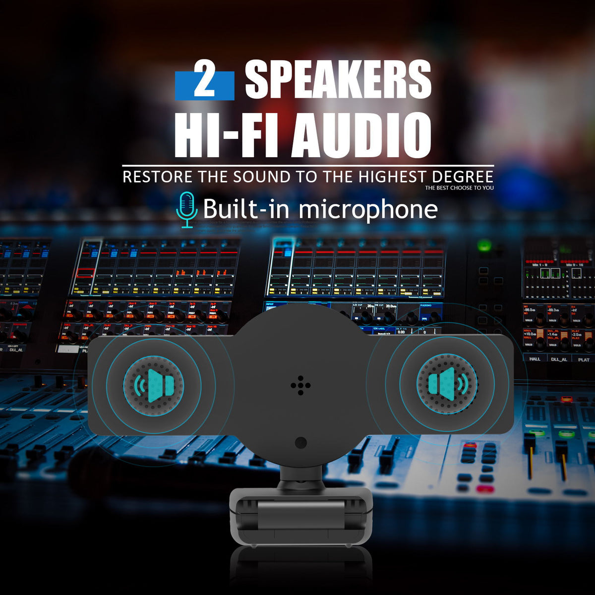 4K Autofocus Webcam with Fill Light — HD Streaming & Video Calls