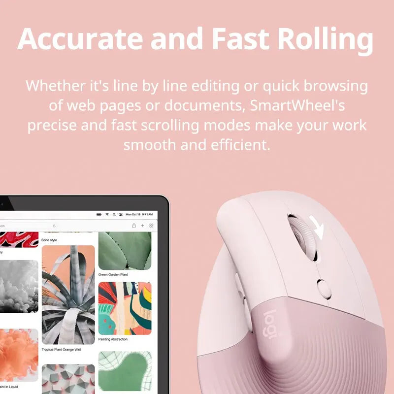Logitech Lift Wireless Ergonomic Mouse — Bluetooth Vertical Business Office Mouse