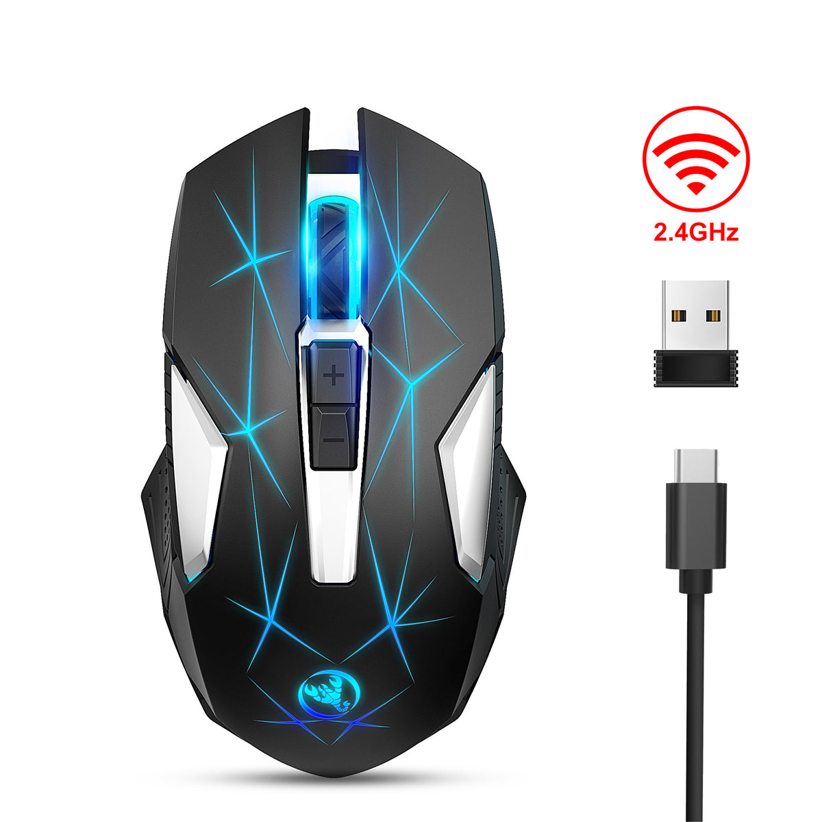 Wireless 2.4G RGB Mouse — 7-Color Backlit Office & Home Mouse