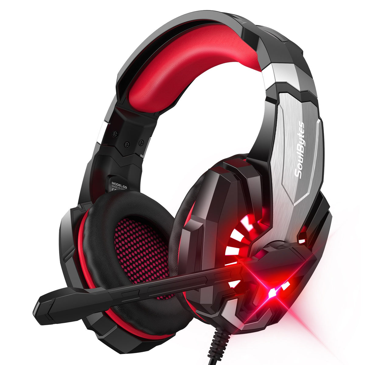 S9 Wired RGB Gaming Earphones — Over-Ear Esports Headset with LED Light