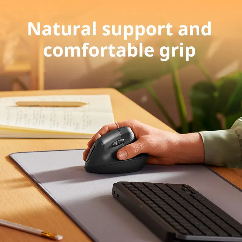 Logitech Lift Wireless Ergonomic Mouse — Bluetooth Vertical Business Office Mouse