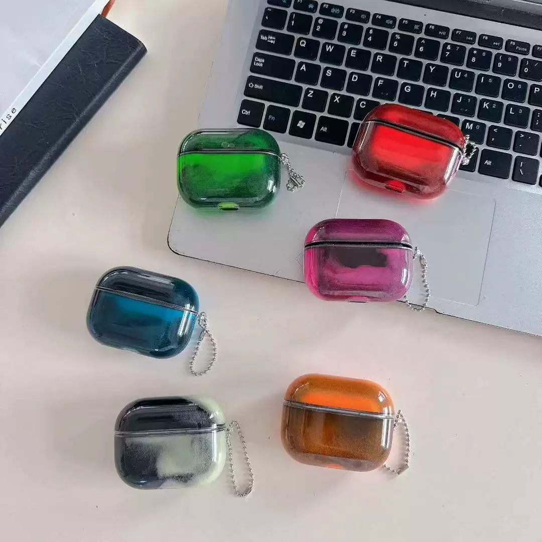 Luminous Flowing Sand AirPods Case — Fluorescent Glow Protective Cover