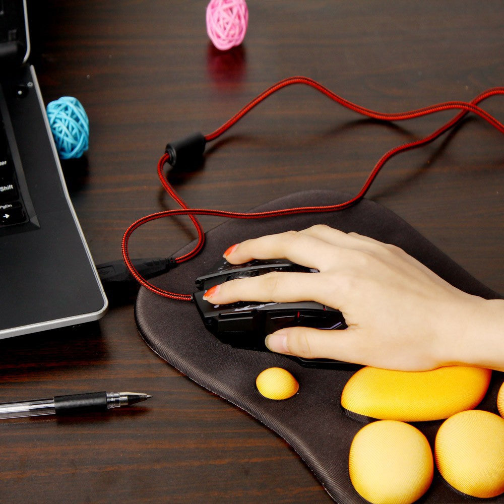 HXSJ Flow Crack RGB Gaming Mouse — 7-Button Wired Mouse with LED Lighting