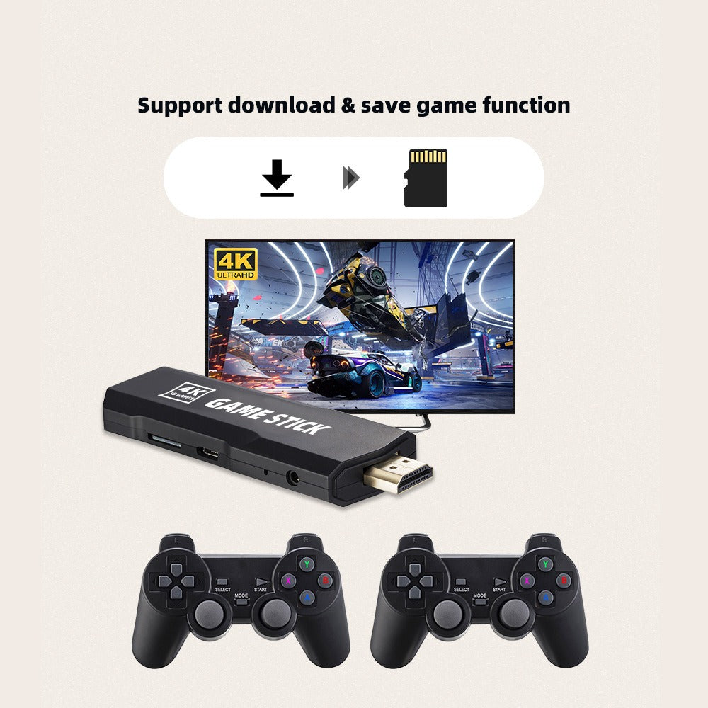Retro Mini Gaming Console — HD Wireless TV Game System with Classic Preloaded Games