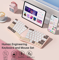 Bluetooth Wireless Ergonomic Keyboard — Compact Multi-Device Office Keyboard