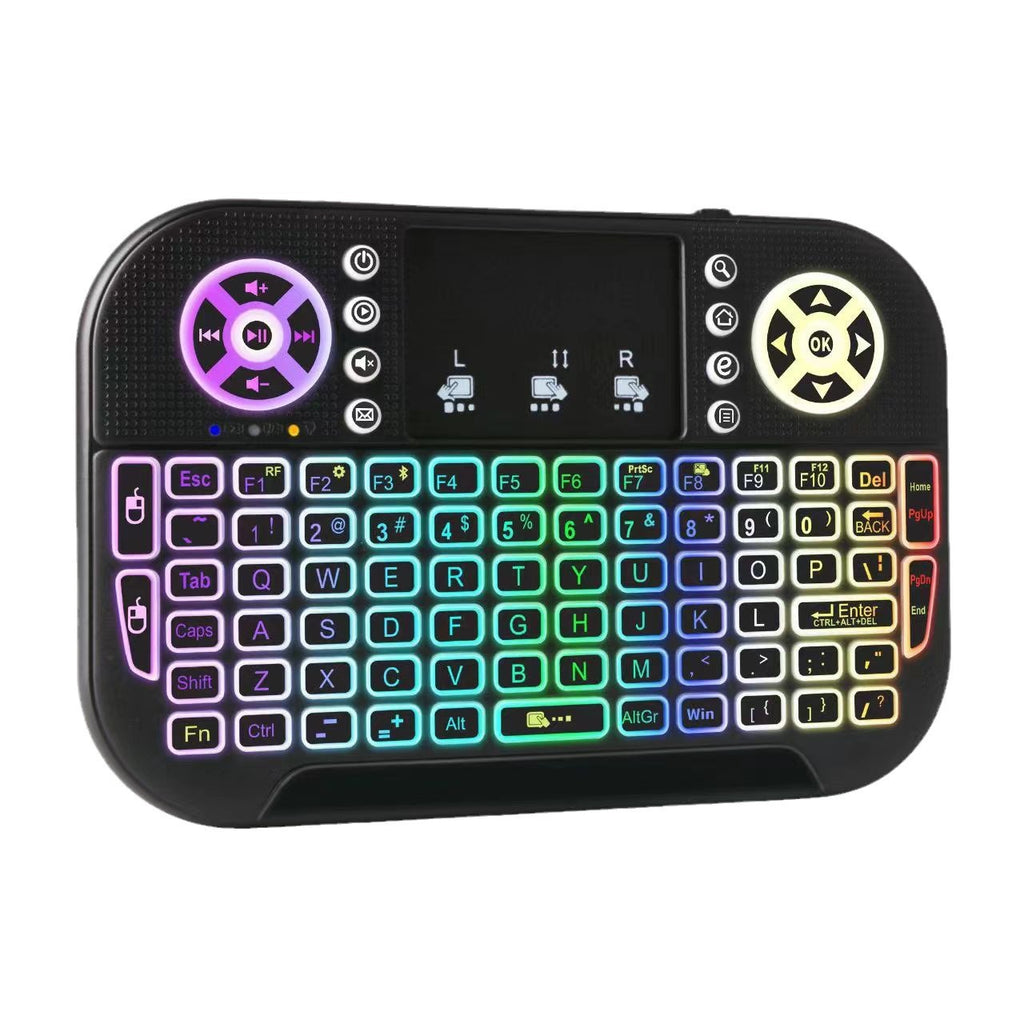N8 Air Mini Wireless Keyboard & Flying Mouse — RGB Backlit Smart TV Remote