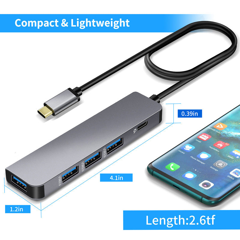 USB-C Hub — Multi-Port Expander with USB 3.0 & PD 100W Charging