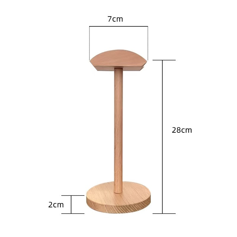 Wooden Headset Stand — Desktop Gaming Headphone Display & Storage Rack